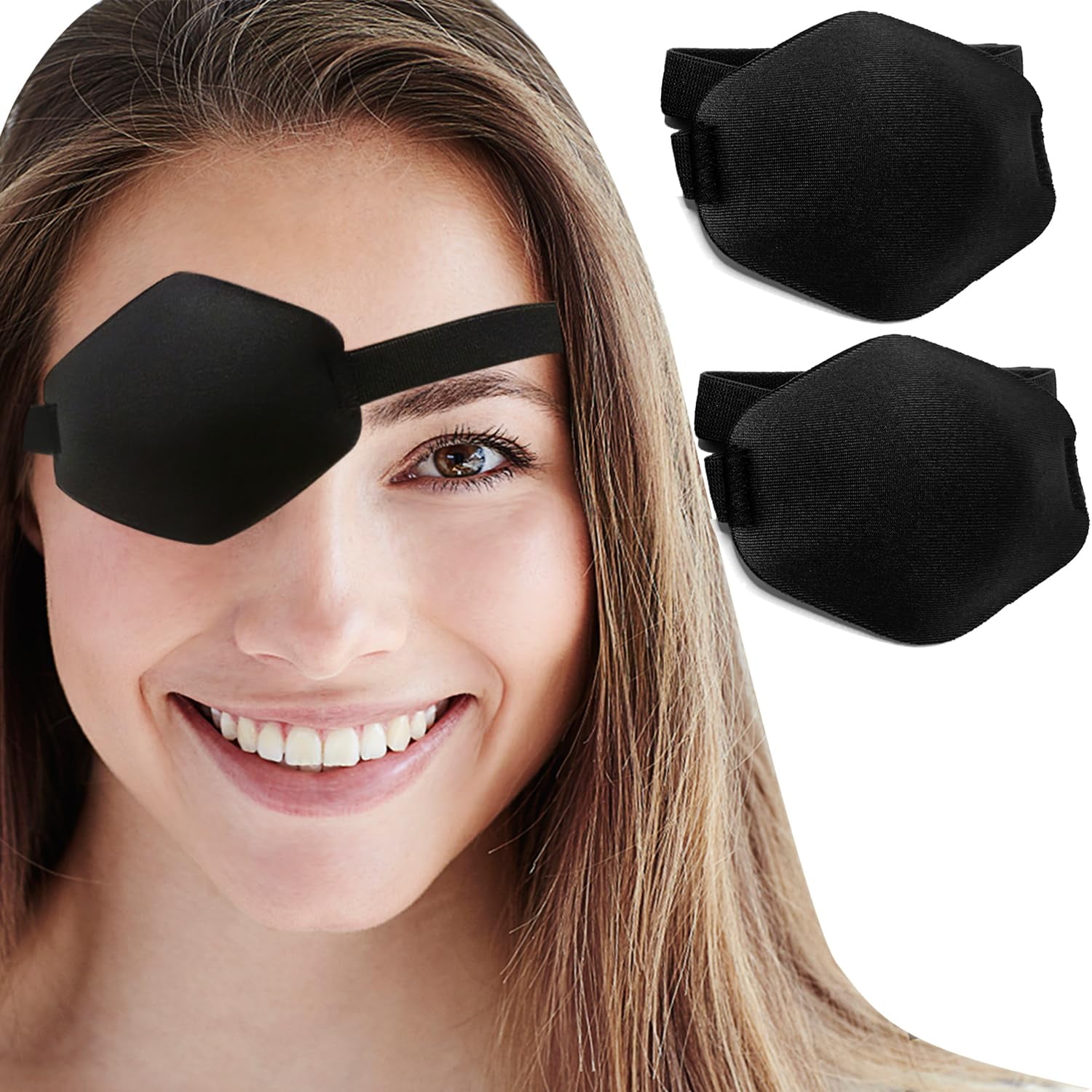 Clear Plastic Eye Patch For Surgery Recovery - 9-Hole Ventilated, Cataract Post-Op, 2 Pack (8x6.5cm)
