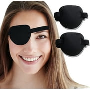 AMZVIO Eye Patches for Adults and Kids, 3D Medical Eye Patch for Adults Left and Right Eye,Adjustable Eyepatch for After Cataract Surgery Lazy Eye black