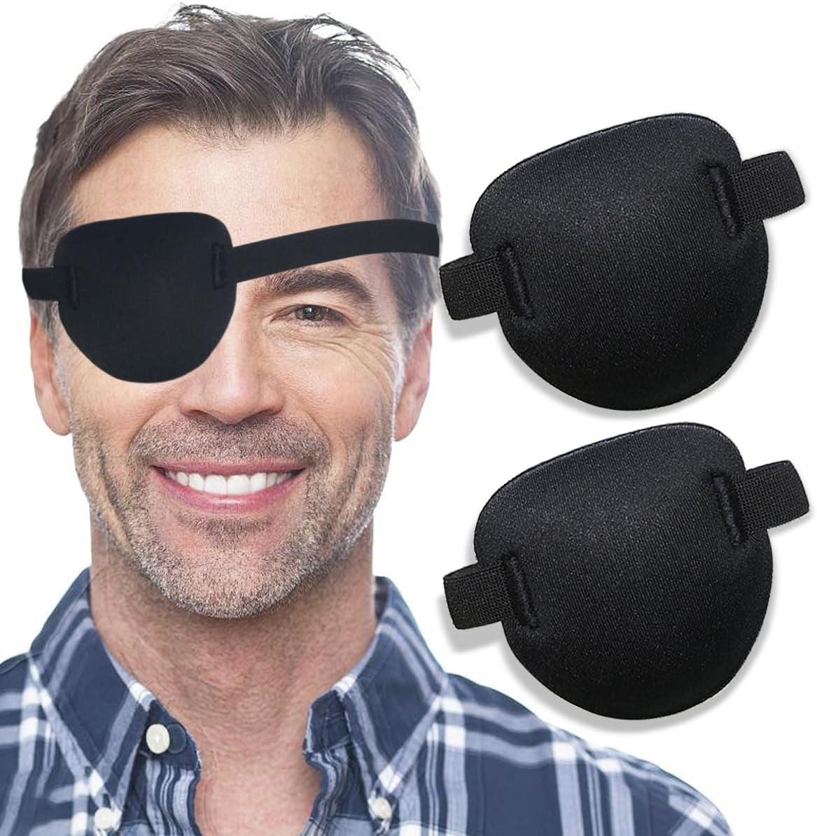 AMZVIO Eye Patches for Adults,2 Pcs Medical Eye Patches for Amblyopia Lazy Eye Patch for Left or Right Eyes,Black 3D Adjustable Eyepatch (Two Blacks) - Walmart.com AMZVIO Eye Patches for Adults,2 Pcs Medical Eye Patches for Amblyopia Lazy Eye Patch for Left or Right Eyes,Black 3D Adjustable Eyepatch (Two Blacks) - Walmart.com