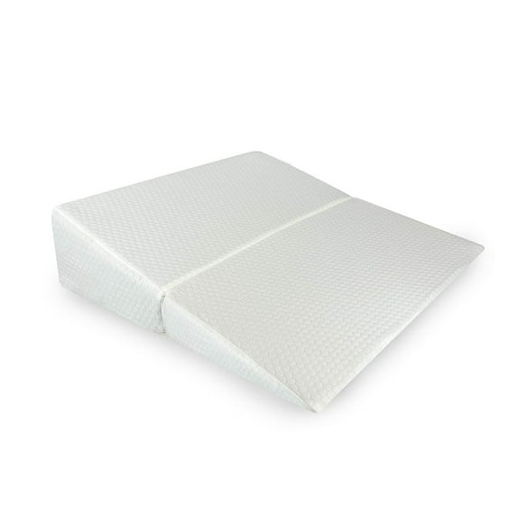 AMiNA Bed Wedge Pillow - for Sleeping, Gerd, Acid Reflux, Sleep Apnea, Post Surgery, Back Support, C-Section, Portable, Easy to Clean Washable Cover (White, 10 Inch)