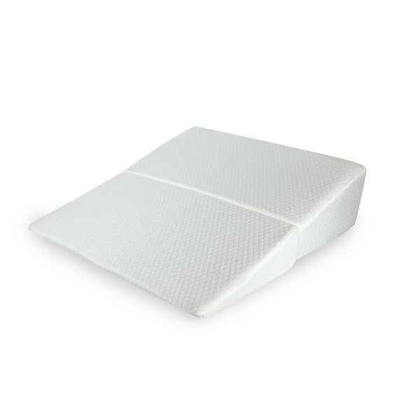 AMiNA Bed Wedge Pillow - for Sleeping, Gerd, Acid Reflux, Sleep Apnea, Post Surgery, Back Support, C-Section, Portable, Easy to Clean Washable Cover (White, 12 Inch)