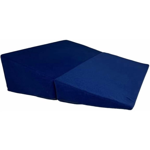 AMiNA Folding Bed Wedge Pillow, Blue 12 inch