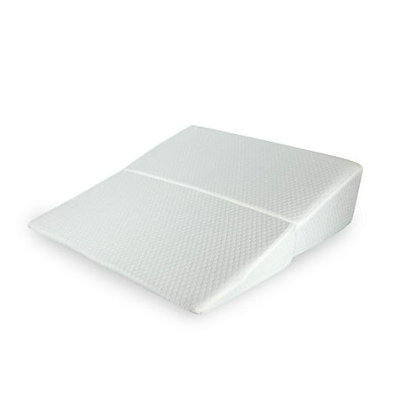 AMiNA White 7" Bed Wedge Pillow - for Sleeping, Gerd, Acid Reflux, Sleep Apnea, Post Surgery, Back Support, C-Section, Portable, Easy to Clean Washable Cover