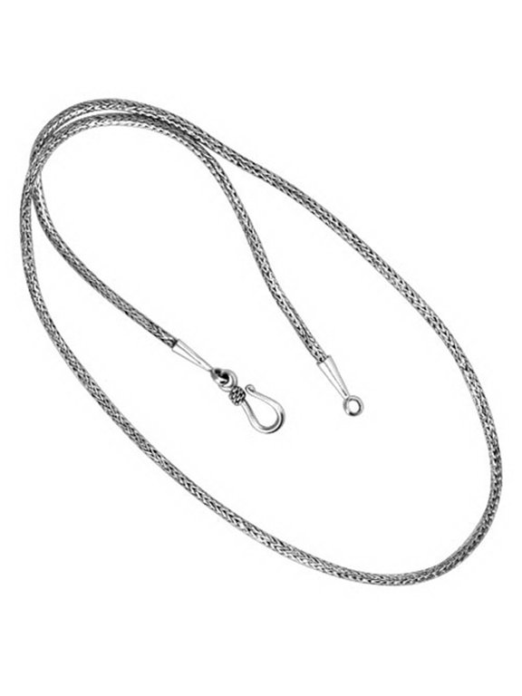 AN-1001-2.5MM-30" Bali Hand Crafted Sterling Silver Chain With 'S' Hook