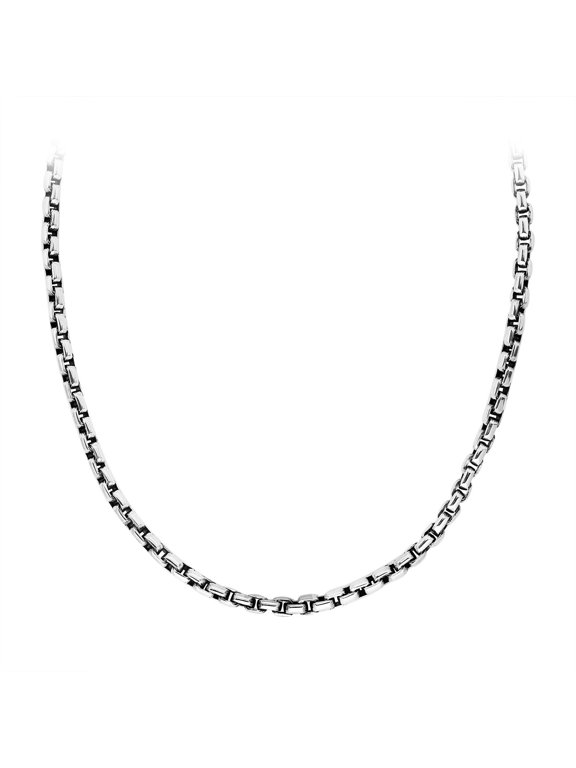 AN-1155-S-20" Bali Hand Crafted Sterling Silver cushion Chain
