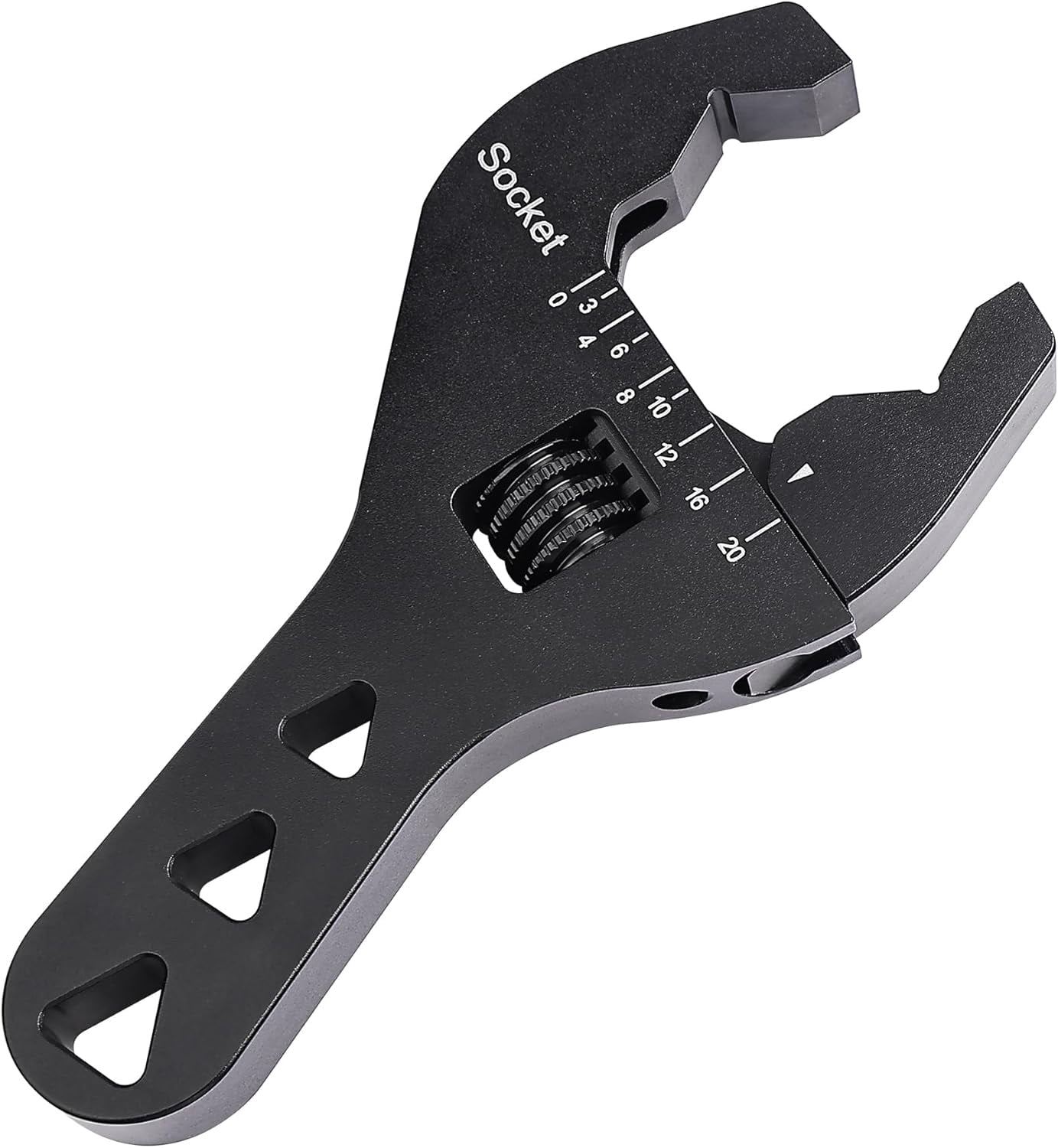 Dokili Adjustable AN Wrench Tool (3AN-16AN) - Lightweight Black Aluminum Spanner For Hose Fittings
