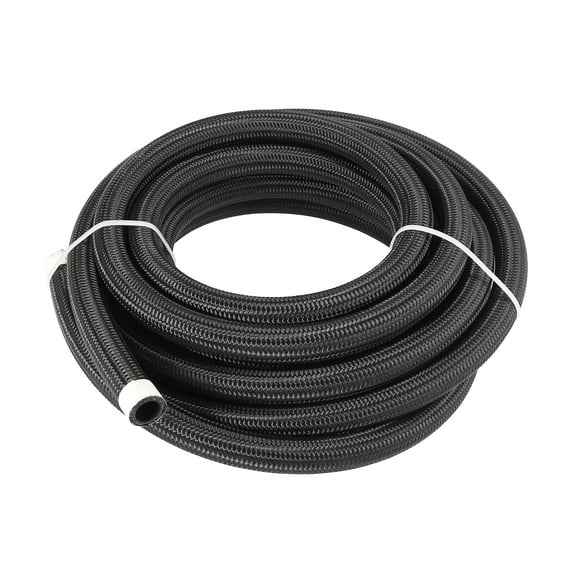 AN10 5/8" 20ft CPE Fuel Line Hose Nylon Stainless Steel Car Engines Braided Tube Black