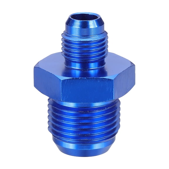10AN-6AN Male Fuel Fitting, Fit 5/8" & 9/16-18 UNF Hole 1.65" Length Aluminum Straight Male Union Coupler Connector Fuel Hose Adapter for Automotive, Blue