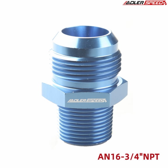 AN16-3-4 NPT-Male Flare, Straight Pipe Adapter Fitting