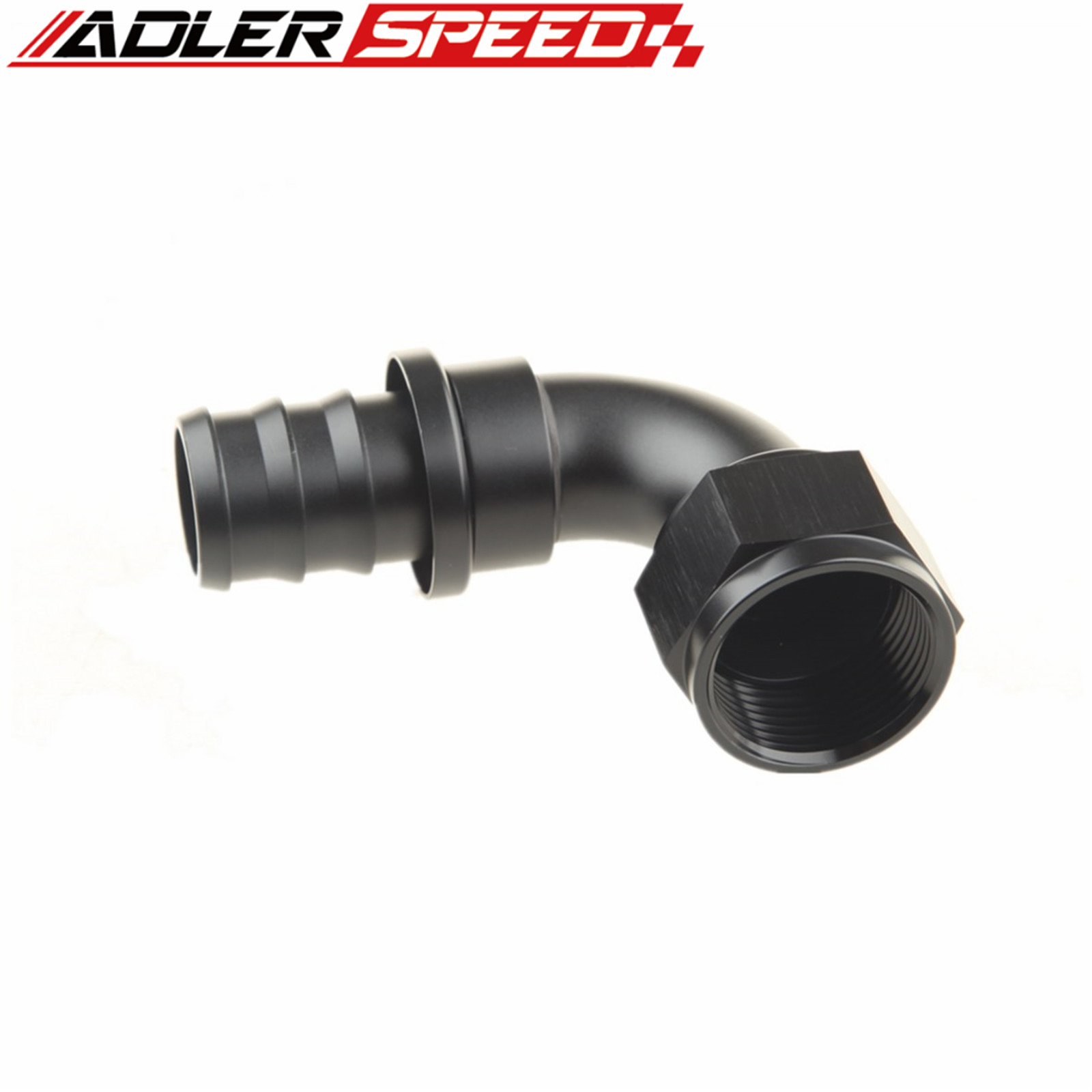 AN16 90 Degree-Oil Fuel Hose Fitting, Aluminum Alloy, End Barb Push ...