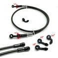 thumbnail image 1 of AN3 28 90 Degree M10 Stainless Steel Braided Motorcycle Brake Hose Line Oil Pipe with 360 Degree Rotatable Banjo Fit for ATV Motocross Pit Dirt Street Racing bike (120cm/47.2"), 1 of 4