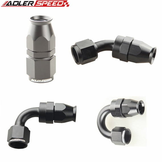 AN4-180 Degree-Aluminum Alloy Hose End Fitting, DeliE85, Fuel Line ...