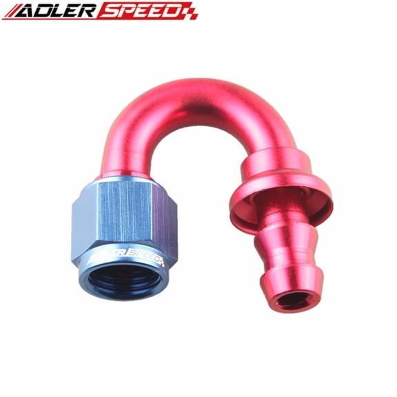 AN6 180 Degree-Oil Fuel Hose End Adapter Kit, Straight, Heavy Duty