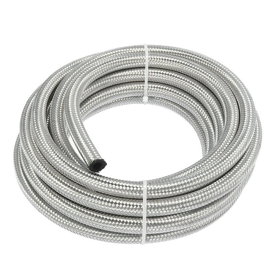 AN6 3/8" 20ft CPE Fuel Line Hose Stainless Steel Car Engines Braided Tube