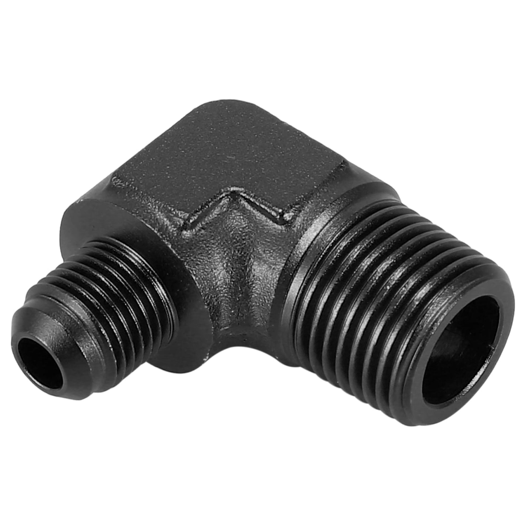 AN6 90 Degree Male to 1/2" NPT Male Flare Bulkhead Fitting Adaptor