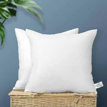 ANA 16 X 16 Pack of 2 pc Hypoallergenic Square Form Decorative Throw Pillow Inserts Couch Sham Cushion Stuffer,Square Pillow Form for Patio, Furniture, Bed, Living Room, Garden