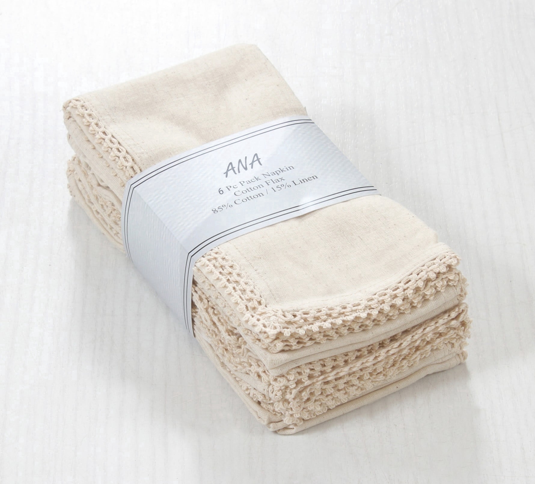 ANA Natural Cloth Napkins Set of 12 18x18 inch Cotton Dinner - Washable Soft Premium Hotel Quality Reusable Perfect Table Linen for Family Dinners, Weddings & Everyday Use