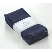 ANA Navy Cloth Napkins Set of 6 18x18 inch Cotton Dinner Napkins - Washable Soft Premium Hotel Quality Reusable Napkins Perfect Table Napkins for Family Dinners