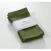 ANA Olive green Cloth Napkins Set of 6 18x18 inch Cotton Dinner Napkins - Washable Soft Premium Hotel Quality Reusable Napkins Perfect Table Napkins for Family Dinners