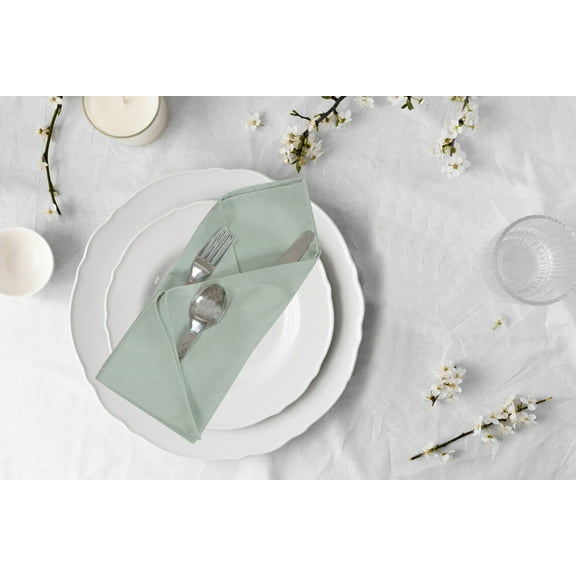 ANA Teal Cloth Napkins Set of 6 18x18 inch Cotton Dinner Napkins - Washable Soft Premium Hotel Quality Reusable Napkins Perfect Table Napkins for Family Dinners