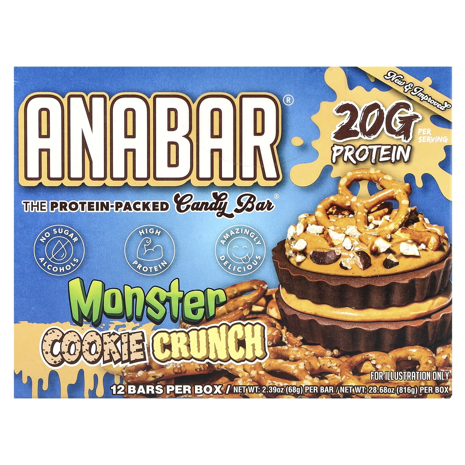 The Anabar The Protein-Packed Candy Bar®, Monster Cookie Crunch