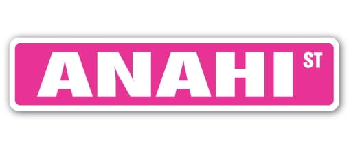 ANAHI Street Sign Childrens Name Room Sign | Indoor/Outdoor | 36" Wide