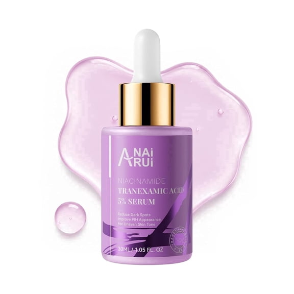 ANAiRUi 5% Tranexamic Acid Face Serum with Niacinamide, Kojic Acid & Arbutin, Supports Balanced-Looking Skin Tone & Hydration, 1.05, 1.05 fl oz
