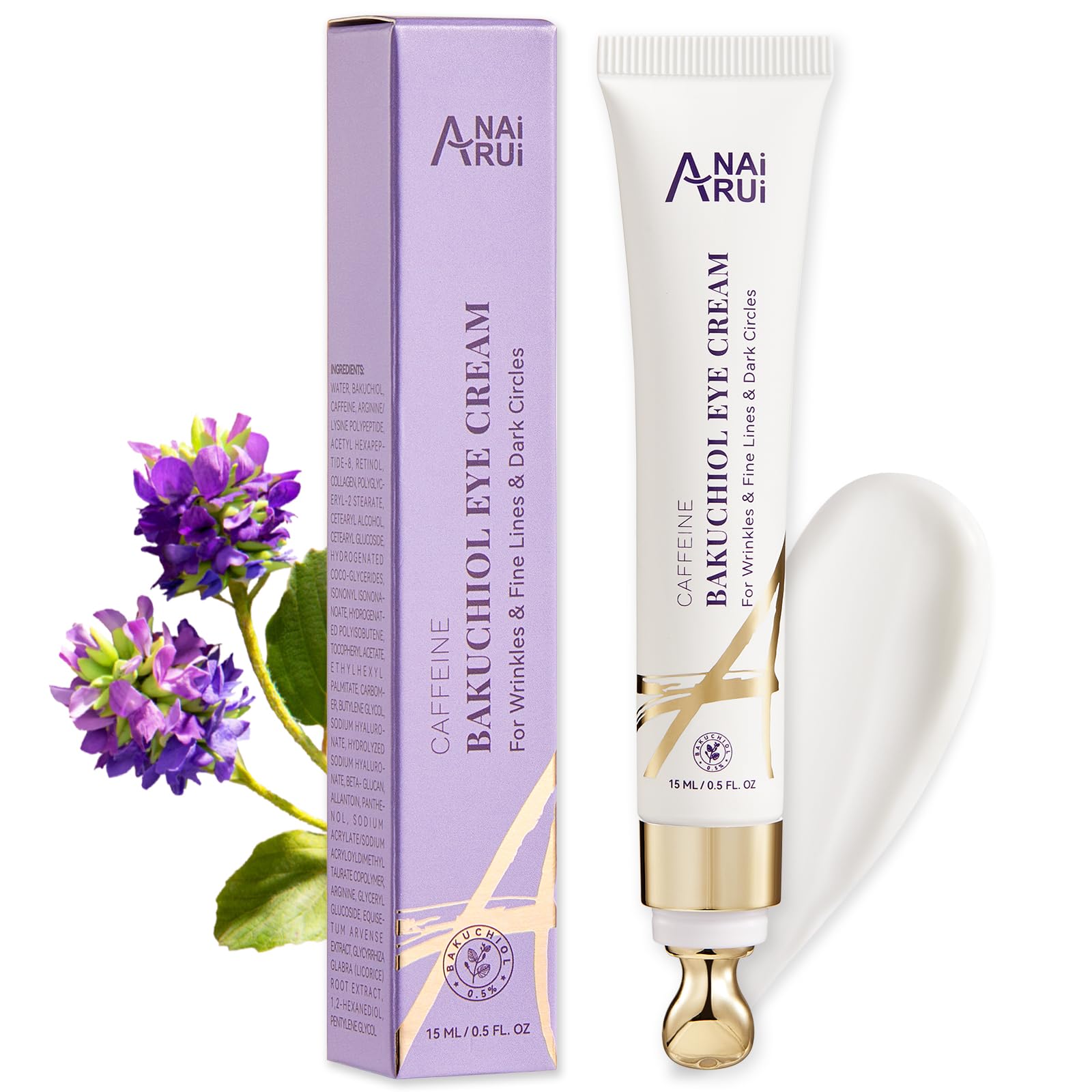 ANAI RUI Caffeine Bakuchiol STF9 Firming Eye Cream, Retinol & Eye Cream