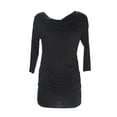 thumbnail image 1 of ANALILI Women's Cowl Neck 3/4 Sleeve Tunic O3684AA17 Sz Small Black, 1 of 1
