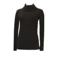 thumbnail image 1 of ANALILI Women's Long Sleeve Turtleneck Top 430J10 Sz Medium Black, 1 of 1