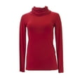 thumbnail image 1 of ANALILI Women's Long Sleeve Turtleneck Top 430J10 Sz Medium Red, 1 of 2