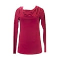 thumbnail image 1 of ANALILI Women's Wide Cowl Neck Long Sleeve Top 356IA10 Sz Medium Berry, 1 of 1