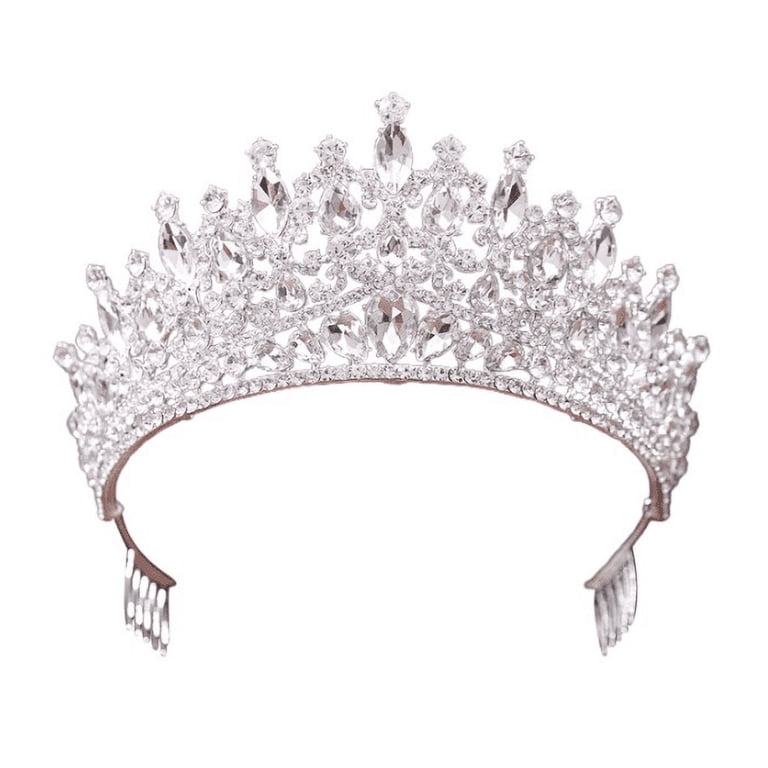 ANANJING Dainty Rhinestone Alloy Elegant Wedding Tiara Crown  display picture 1