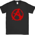 thumbnail image 1 of ANARCHY T-Shirt Chaos Symbol Graphic Tee - Black, S, 1 of 1