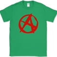 thumbnail image 1 of ANARCHY T-Shirt Chaos Symbol Graphic Tee - Green, XL, 1 of 1