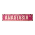 thumbnail image 1 of ANASTASIA Vintage Aluminum Street Sign Childrens Name Room Metal Sign rustic metal tin | Indoor/Outdoor |  30" Wide, 1 of 4