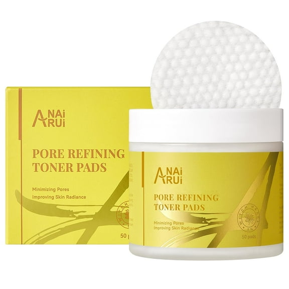 ANAiRUi Pore Minimizing Pads, with Witch Hazel, PHA, Salicylic Acid, Niacinamide, Facial Toner Pads for Exfoliation and Minimizing Pores, Improving Skin Tone, Face Exfoliating Pads 50 Pads