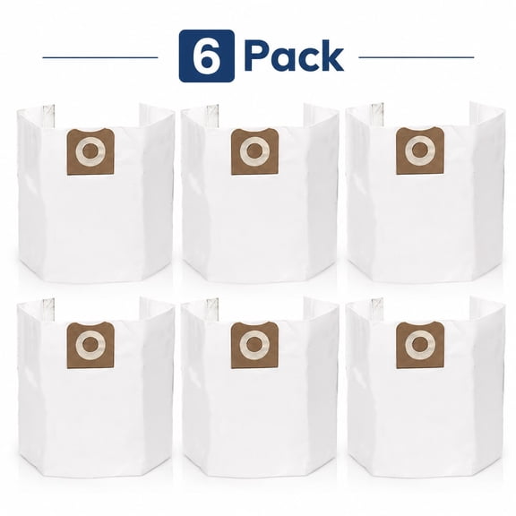 6PK  VF3502 Vacuum Bags, Replacement Filter Bags for Ridgid RT1200, 1610RV 12-16 Gallon Wet/Dry Vac Dust Collection Bags (75002P3)