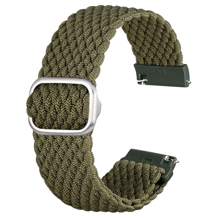 ANBEER 20mm Braided Nylon Solo Loop Watch Band,Stretchy  display picture 1