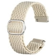thumbnail image 1 of ANBEER 20mm Braided Nylon Solo Loop Watch Band,Stretchy Quick Release Replacement Watch Strap with Adjustable Buckle,Beige with Silver Buckle, 1 of 6