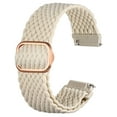 thumbnail image 1 of ANBEER 22mm Braided Nylon Solo Loop Watch Band,Stretchy Quick Release Replacement Watch Strap with Adjustable Buckle,Beige with Rosegold Buckle, 1 of 7