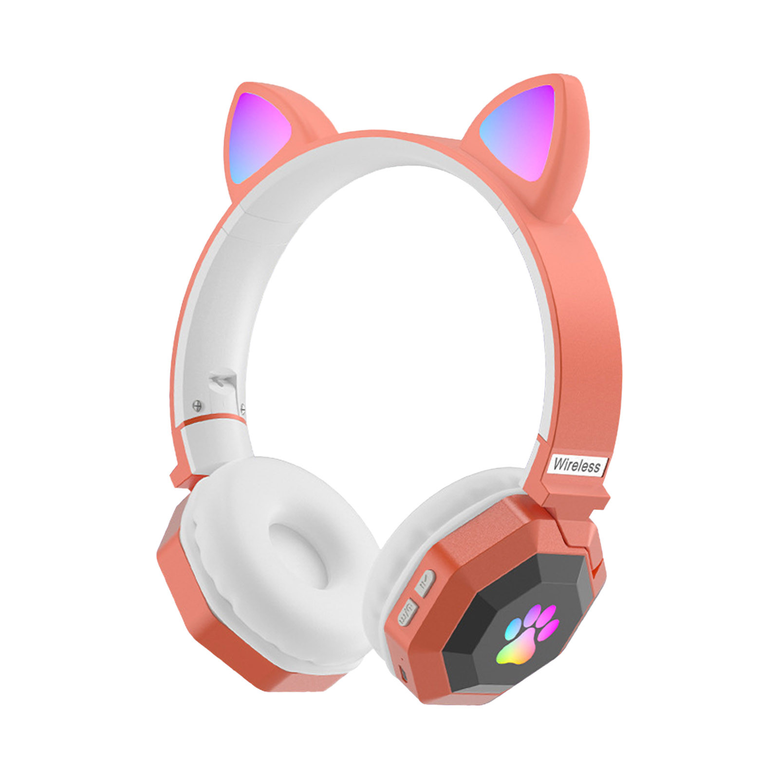 ANC Bluetooth Headphones, Over Ear Headphones with Bluetooth 5.4, 70 Hours Playtime Noise Cancelling Headphone with Mic, Foldable Lightweight Headset Comfort Fit,Orange
