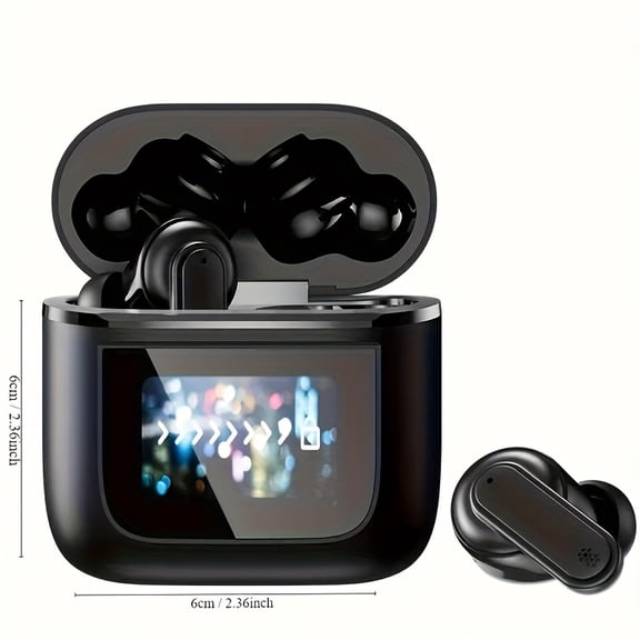 ANC+ENC Wireless Bluetooth Headphones: Smart Touchscreen with HD Noise-Canceling Mic for Running, Cycling, Hiking, Driving, Compatible Android/iOS