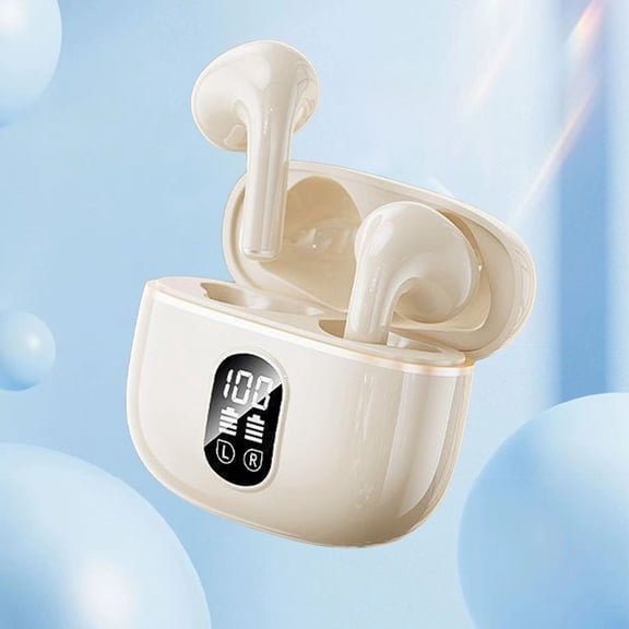 ANC Wireless Earbuds - 2.13x1.81x0.94in Bluetooth 5.3 In Ear Headphones, Digital Display Charging Case With 30H Total Playtime, Active Noise Cancelling For Commute And Office, Fast Charging