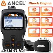 ANCEL AD310 Classic Enhanced Universal OBD II Scanner Car Engine Fault Code Reader with ANCEL Protective Case Storage Bag