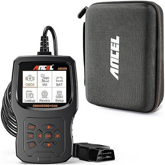 ANCEL AD530 Vehicle OBD2 Scanner with Battery Test Diagnostic Tool with ANCEL Protective Case Storage Bag