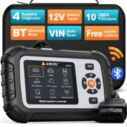 ANCEL AD720 OBD2 Scanner Bidirectional 4 System ABS SRS Transmission Airbag Car Diagnostic Scan Tool, 12V Battery Tester Code Reader for All Cars