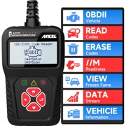 ANCEL AS100 OBD2 Scanner Engine Code Reader Car Diagnostic Tool Free Update Automotive Detectctor Check Engine Light Turn off Analyzer Auto Code Reader ODB 2 Car Diagnostic Tool