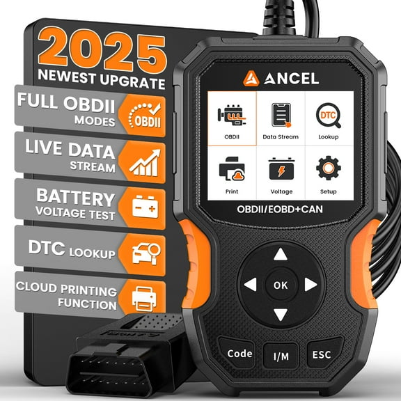 ANCEL AS300 OBD2 Scanner Diagnostic Tool, Check Engine Code Reader OBD2 Scanner with Reset, Mode 6, Mode 8 & I/M Readiness, for All OBDII Car Since 1996