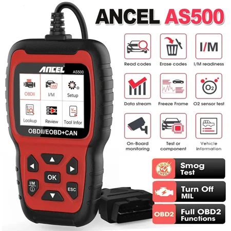 ANCEL AS500 OBD2 Scanner Check Engine Light Automotive Auto Code Reader Read Clear Error Codes OBDII ODB 2 Car Diagnostic Tools Free Update